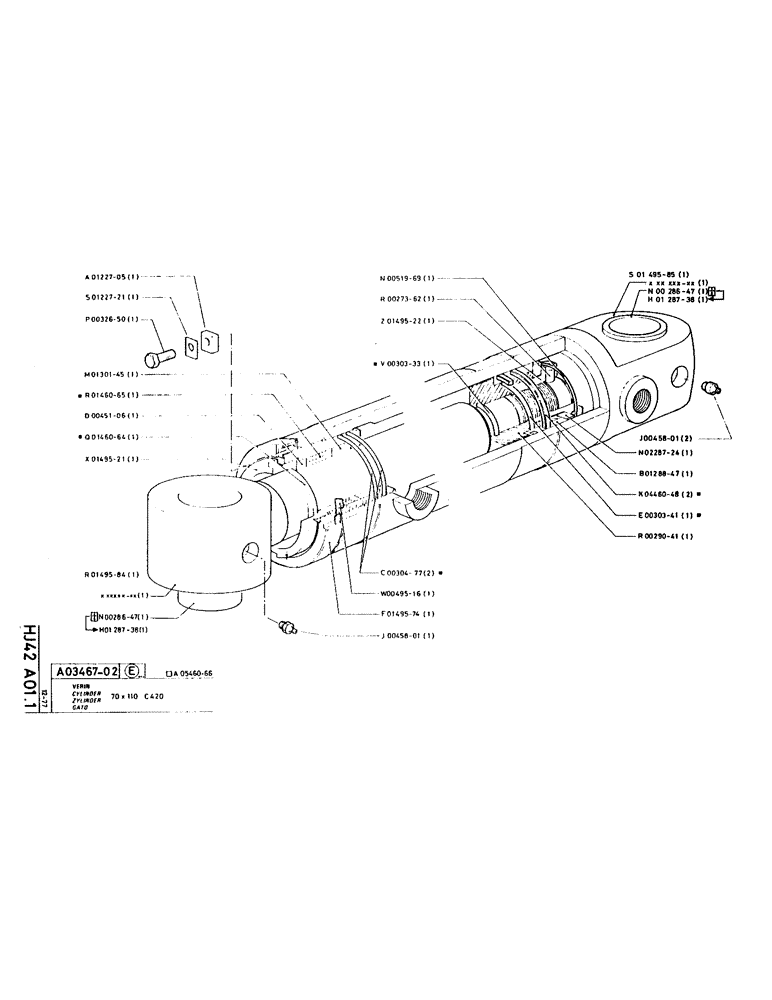 Схема запчастей Case LC80 - (183) - CYLINDER 