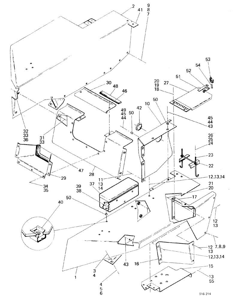 Схема запчастей Case 580F - (288) - REAR FENDERS (90) - PLATFORM, CAB, BODYWORK AND DECALS