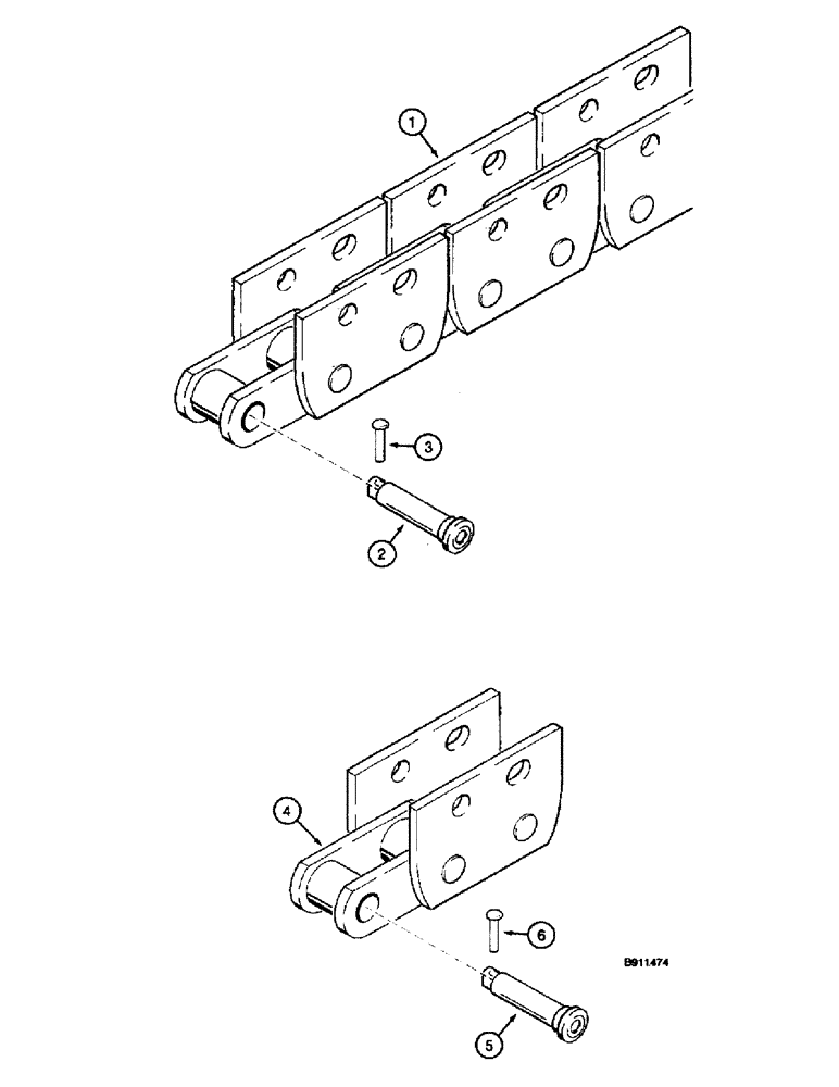 Схема запчастей Case 660 - (9-072) - STANDARD DIGGING CHAINS, 75,000 POUND CHAINLINE, FOR 4 FOOT DIGGING DEPTH BOOM (09) - CHASSIS/ATTACHMENTS