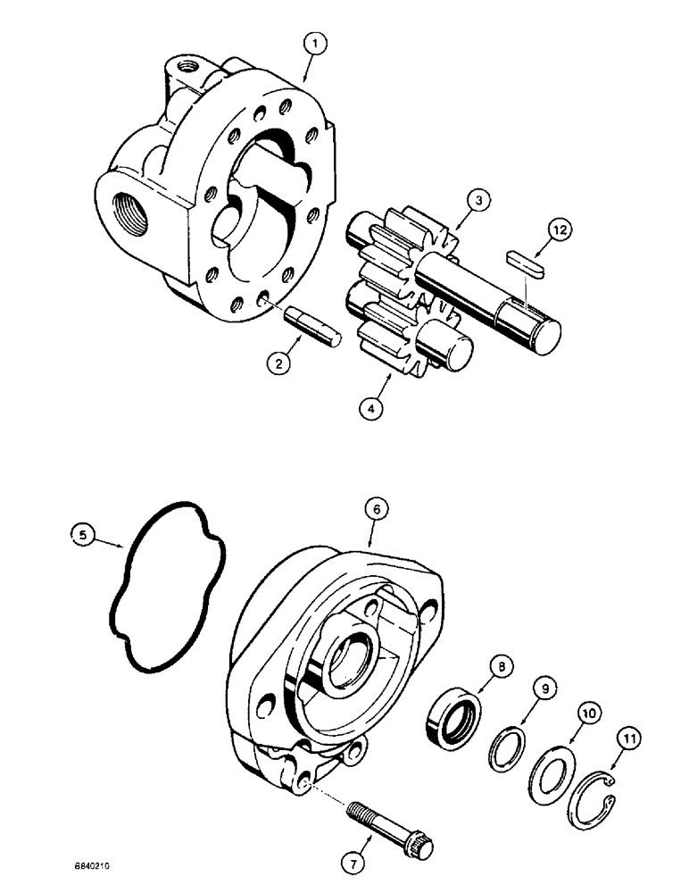 Схема запчастей Case 860 - (8-092) - HYDRA-BORER HYDRAULIC MOTOR ASSEMBLY - H654814 (08) - HYDRAULICS