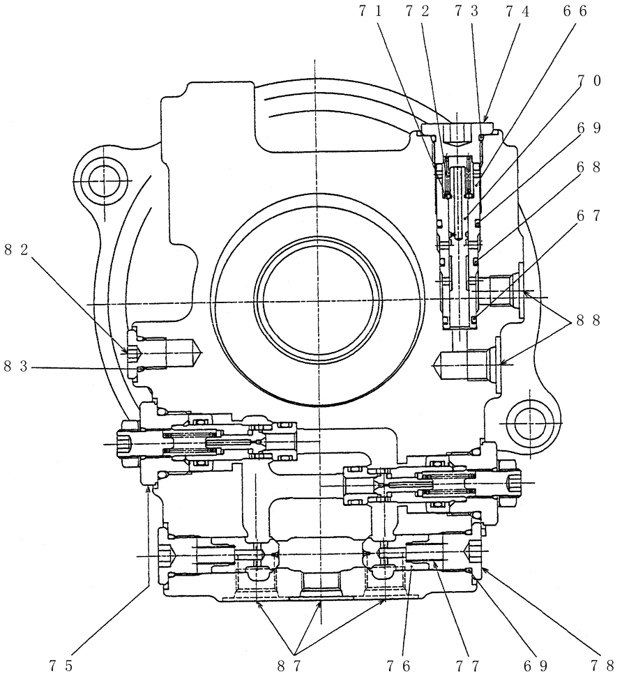 Схема запчастей Case CX31B - (HC300-01[1]) - MOTOR ASSY (SWING) (00) - GENERAL & PICTORIAL INDEX