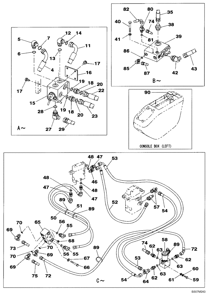 Схема запчастей Case CX135SR - (08-50) - HYDRAULICS, AUXILIARY - MULTI-PURPOSE + 3 WAY VALVE (08) - HYDRAULICS