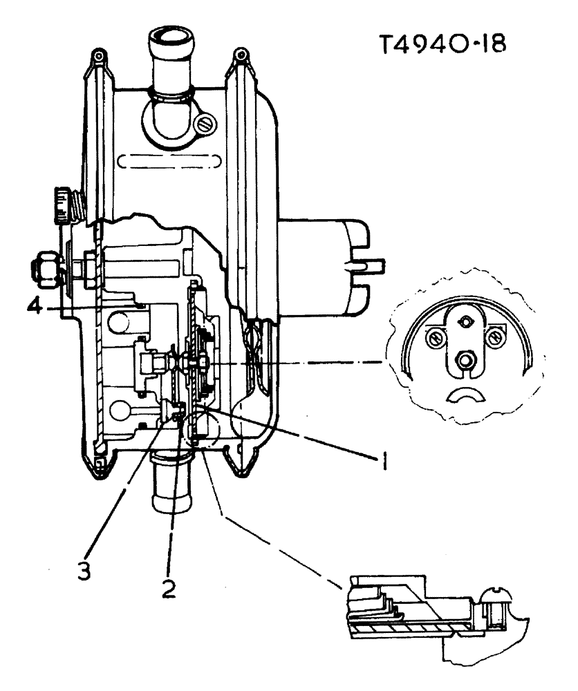 Схема запчастей Case 500 - (12-034) - FIRST STAGE DIAPHRAGM VAPORISER REGULATOR No Description