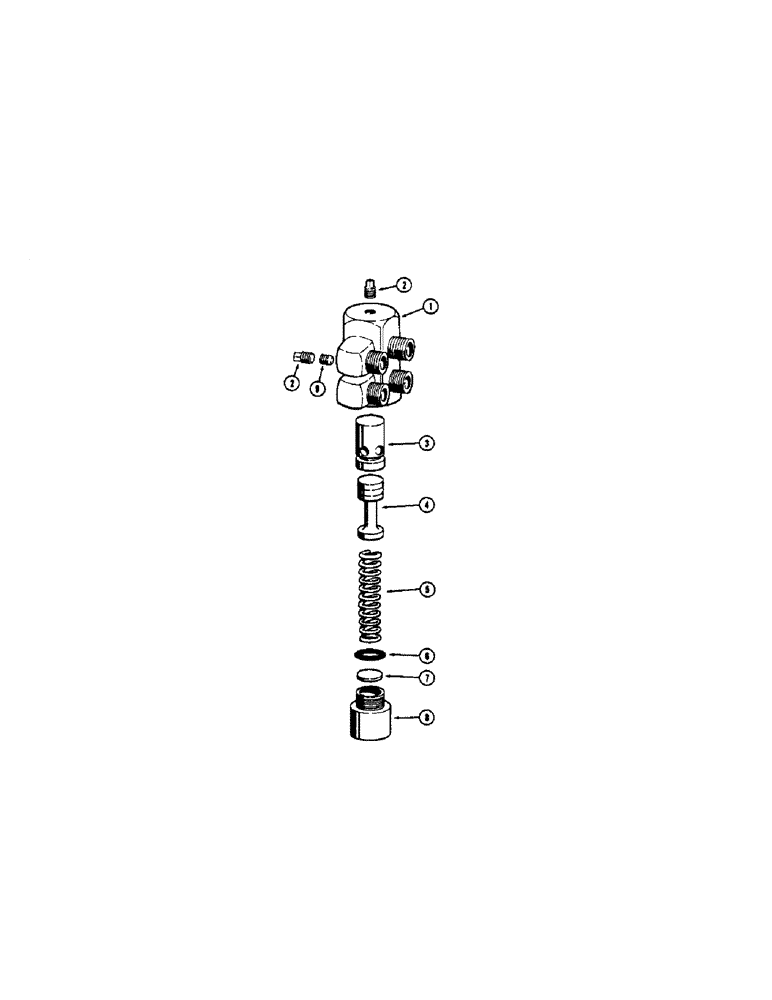 Схема запчастей Case W7 - (252) - A17701 RELIEF VALVE (DROTT CLAM), A17688 CONNECTOR (08) - HYDRAULICS