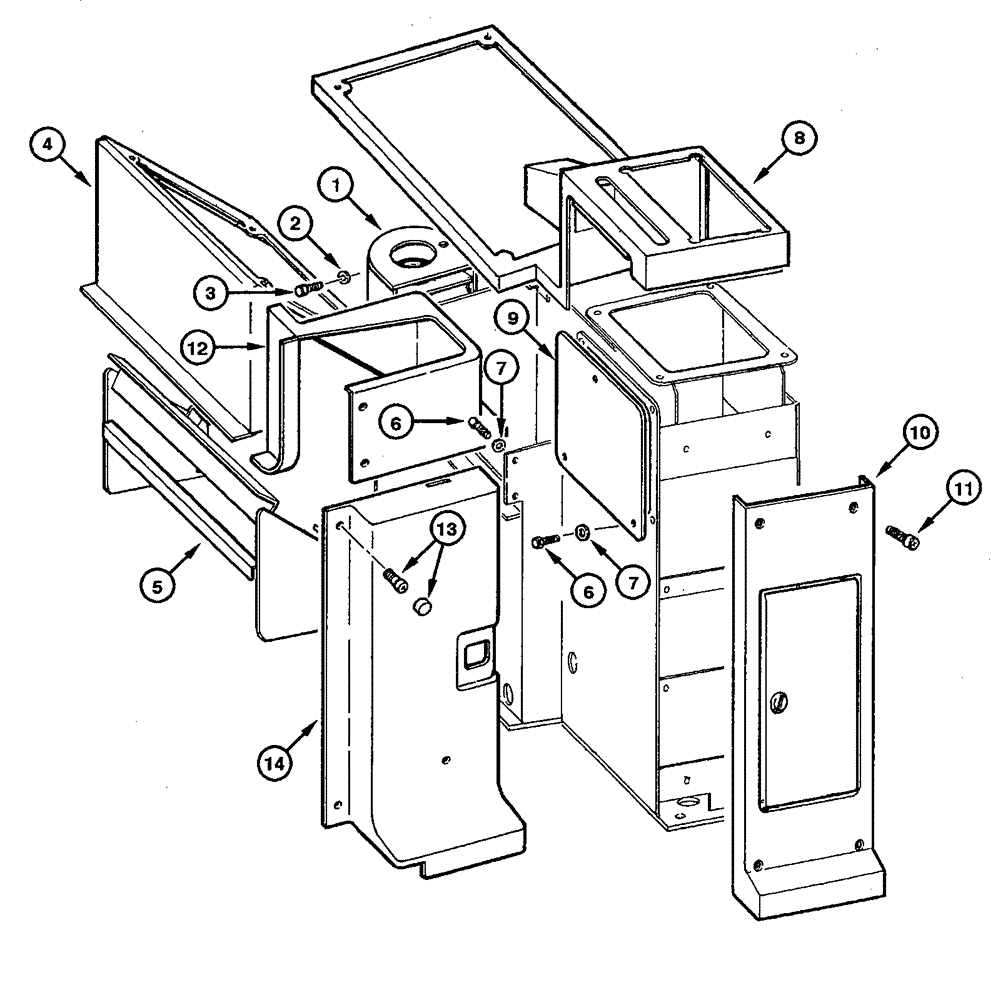 Схема запчастей Case 845 - (09.18[00]) - CONSOLE COVERS (09) - CHASSIS