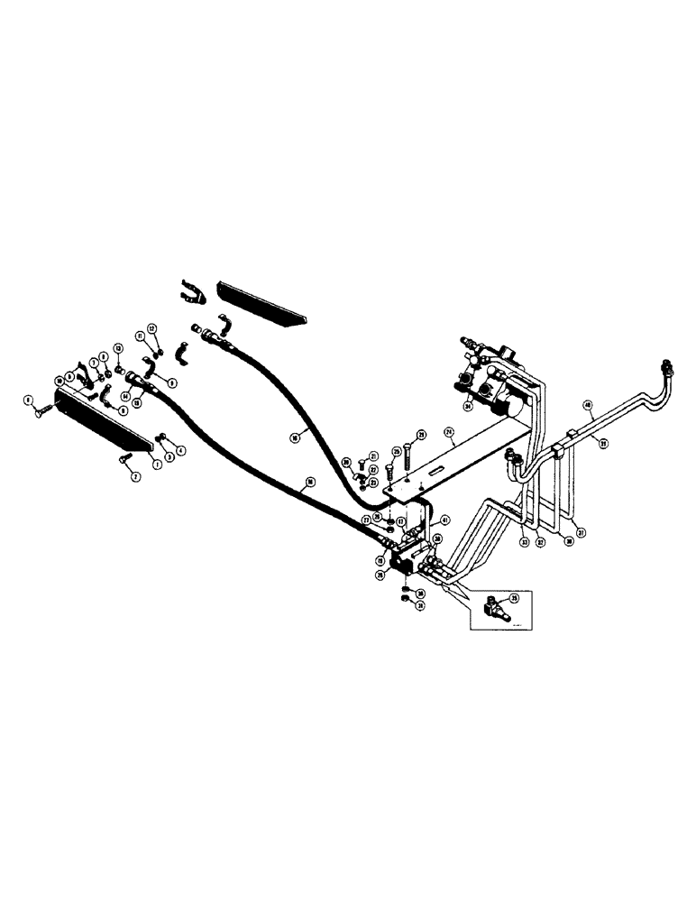 Схема запчастей Case 320 - (208) - PULL BEHIND HYDRAULICS (WITH HYDRAULIC DOZERS), (SERIAL NO. (07) - HYDRAULIC SYSTEM