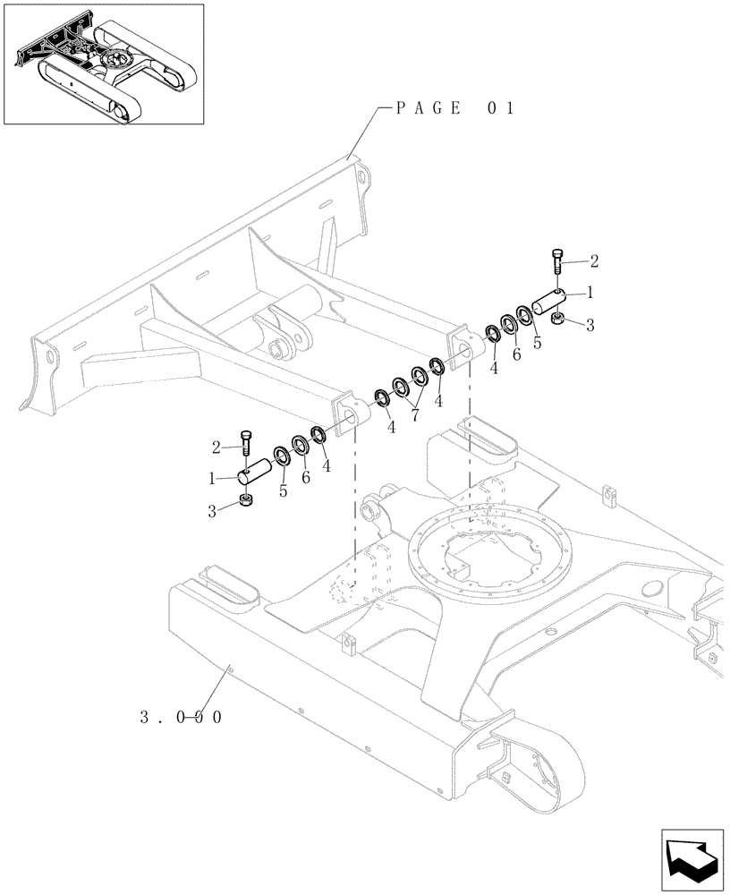 Схема запчастей Case CX27B - (3.050[03]) - DOZER BLADE ASSEMBLY (03) - Section 3