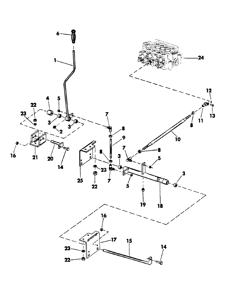 Схема запчастей Case 40EC - (048) - CROWD CONTROL AND LINKAGE (05) - UPPERSTRUCTURE CHASSIS