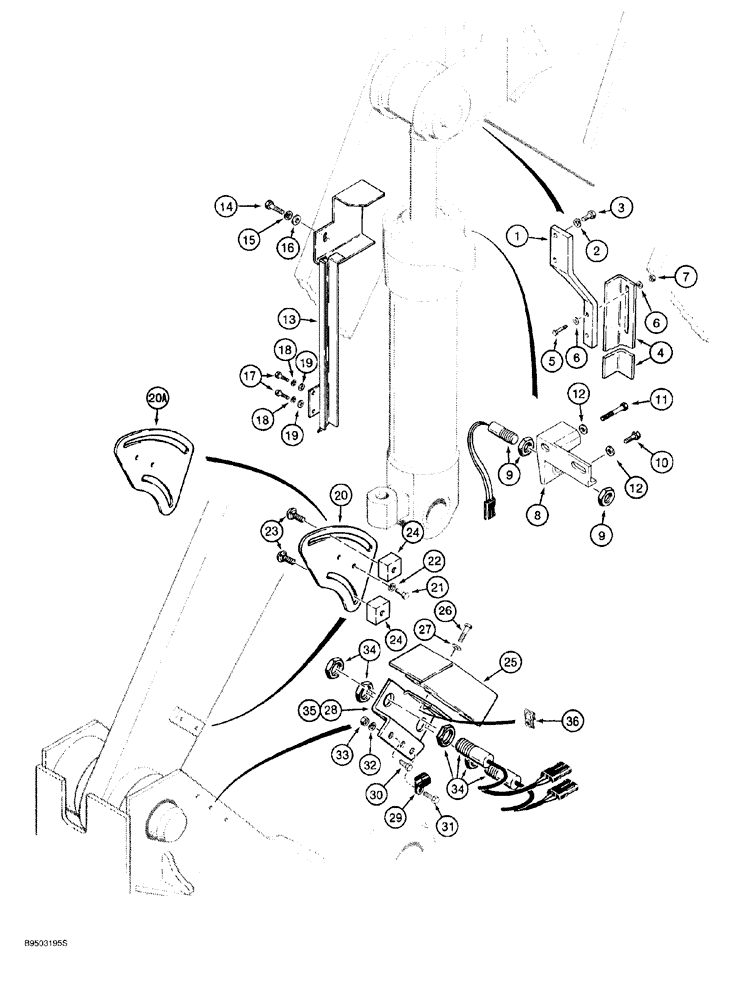 Схема запчастей Case 921 - (9-002) - LOADER BUCKET RETURN-TO-DIG, HEIGHT CONTROL AND RETURN-TO-TRANSPORT (09) - CHASSIS/ATTACHMENTS