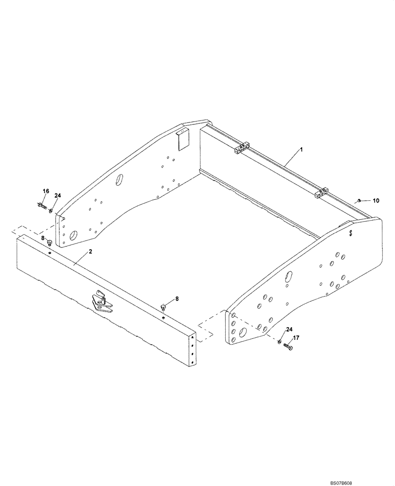 Схема запчастей Case SV216 - (39.100.22) - FRAME, DRUM (GROUP 53) (ND103364) (39) - FRAMES AND BALLASTING