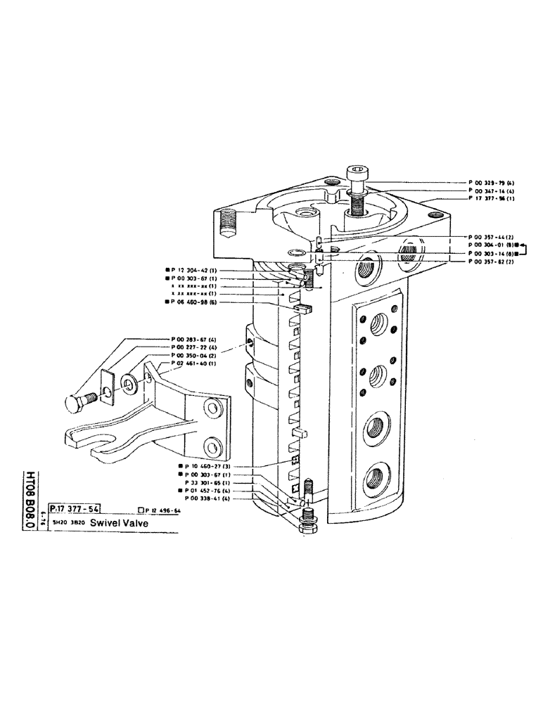 Схема запчастей Case 220CKS - (71) - SWIVEL VALVE (07) - HYDRAULIC SYSTEM