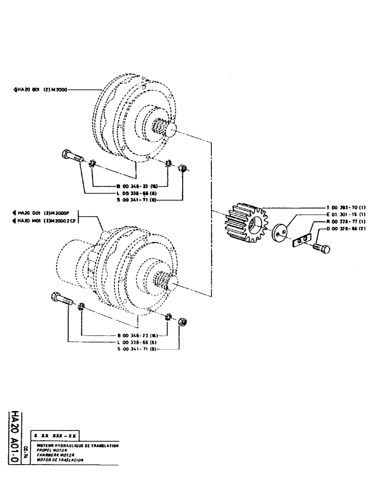 Схема запчастей Case GCK120 - (065) - PROPEL MOTOR 