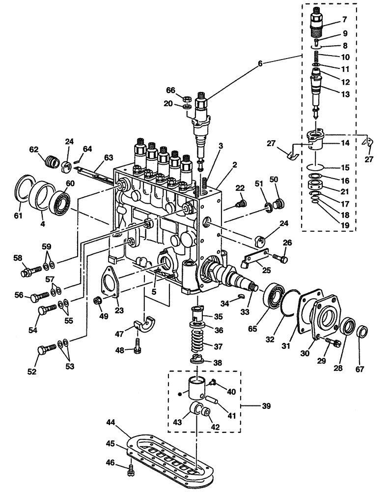 Схема запчастей Case CX350 - (03-017-00[01]) - FUEL INJECTION PUMP (04) - ELECTRICAL SYSTEMS