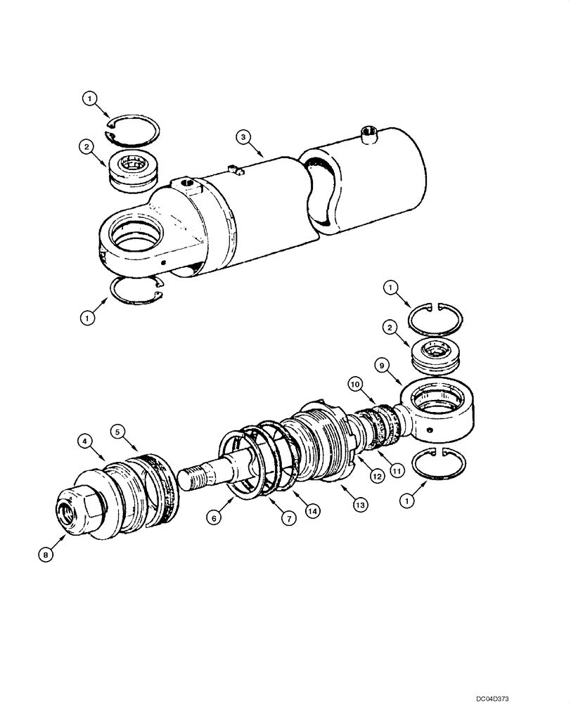 Схема запчастей Case 865 - (08.59[00]) - CYLINDER - LINK LH/RH (08) - HYDRAULICS