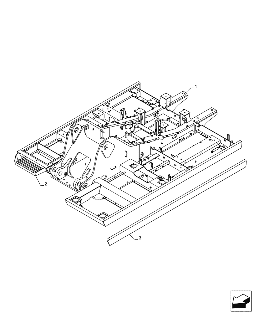 Схема запчастей Case CX210C LC - (39.101.01) - UPPERSTRUCTURE CHASSIS (39) - FRAMES AND BALLASTING