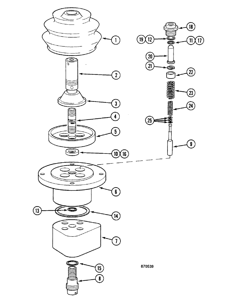 Схема запчастей Case 688C - (8D-10) - MANUAL CONTROL VALVE, (-10630) (07) - HYDRAULIC SYSTEM