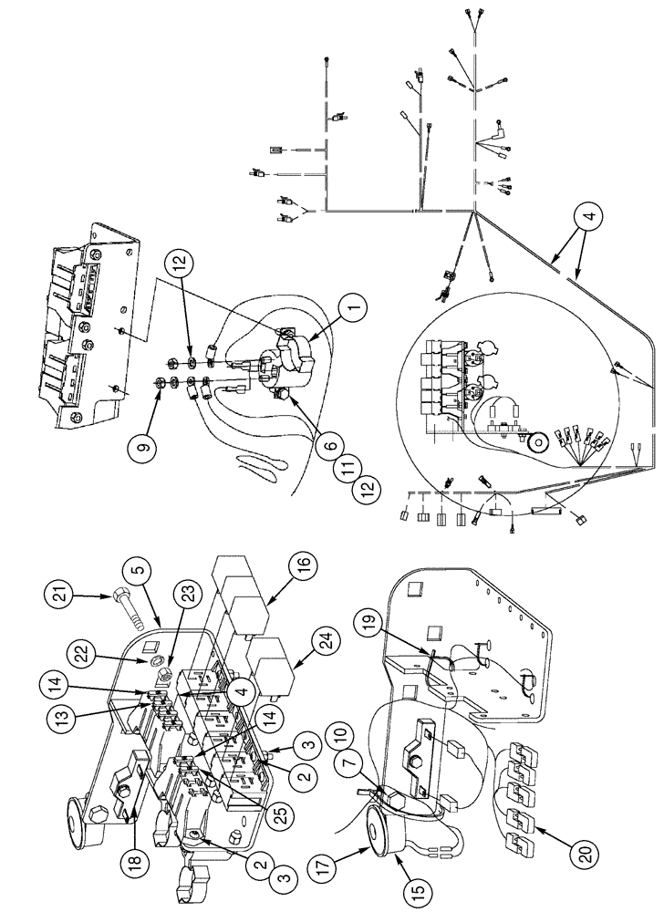 Схема запчастей Case 550H - (4-06) - FUSE AND RELAY, MOUNTING, MODELS WITH NATURALLY ASPERATED ENGINE (04) - ELECTRICAL SYSTEMS