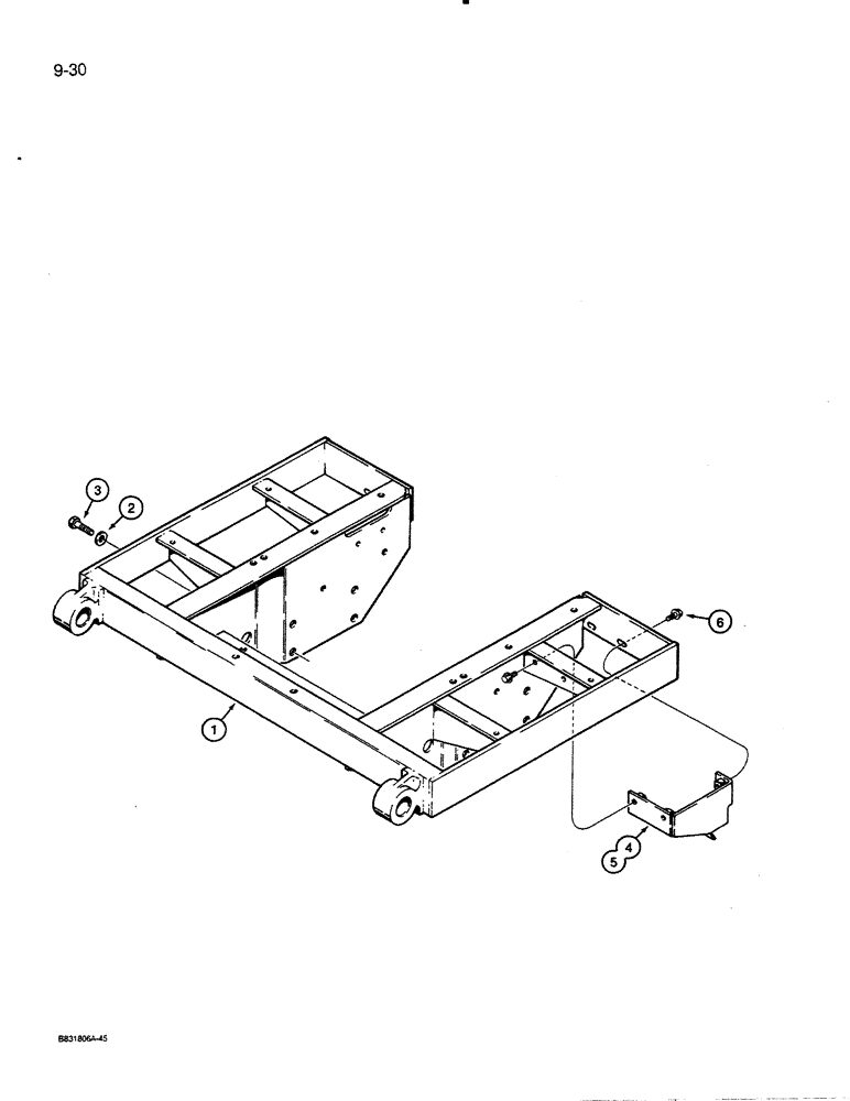 Схема запчастей Case 455C - (9-30) - SEAT AND TANKS FRAME, AND HYDRAULIC GUARDS (09) - CHASSIS/ATTACHMENTS