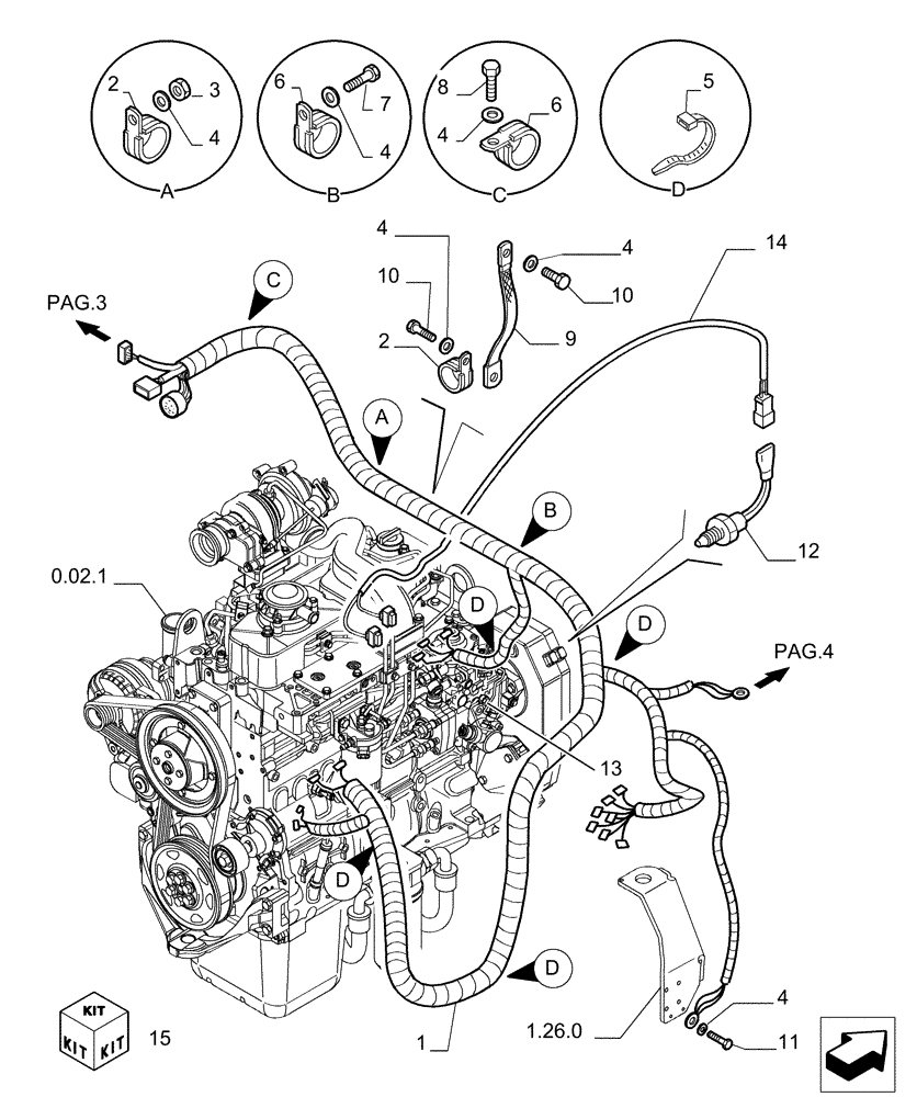 Схема запчастей Case TX945 - (1.75.2[02]) - ELECTRIC COMPONENTS (55) - ELECTRICAL SYSTEMS