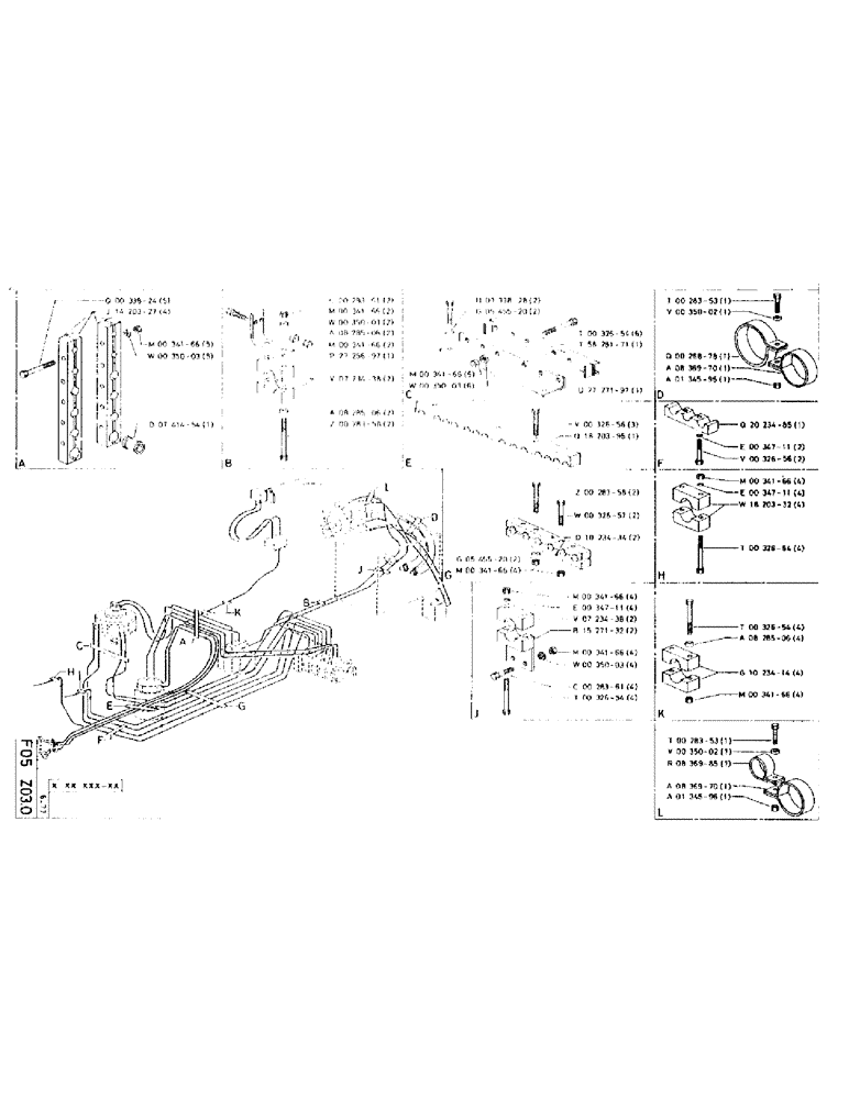 Схема запчастей Case 75P - (076) - PIPE MOUNTING (07) - HYDRAULIC SYSTEM