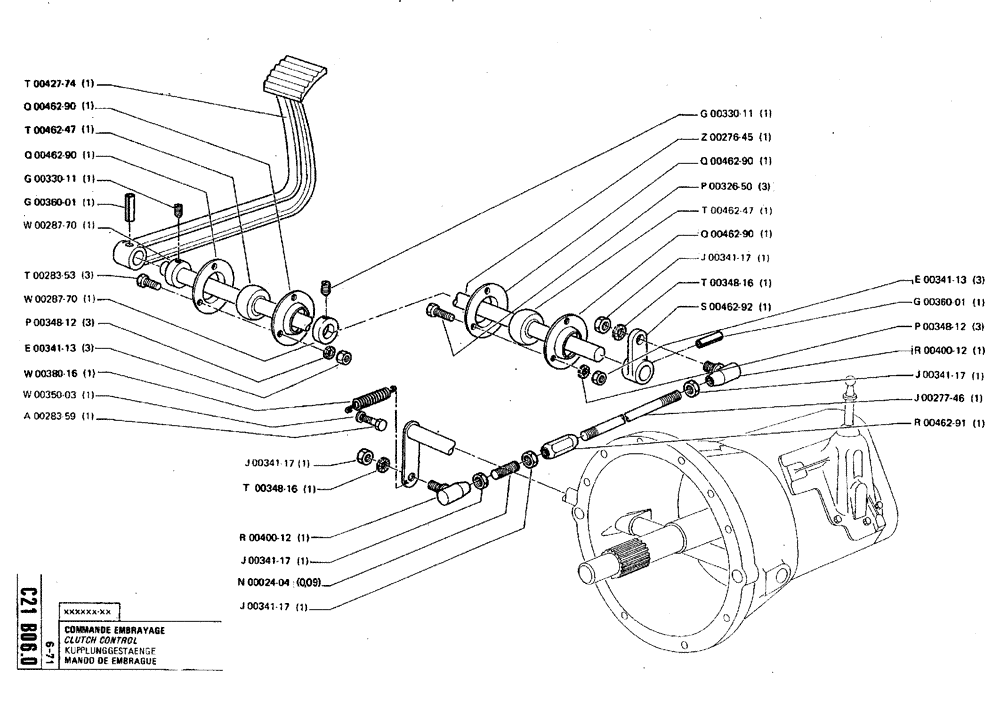 Схема запчастей Case TY45 - (C21 B06.0) - CLUTCH CONTROL (05) - UPPERSTRUCTURE CHASSIS