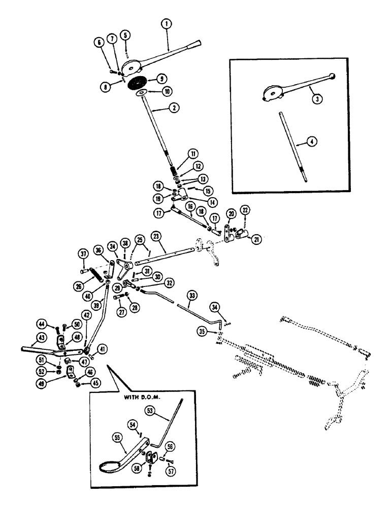 Схема запчастей Case 530CK - (026) - THROTTLE CONTROL LINKAGE, (159) SPARK IGNITION ENGINE (10) - ENGINE