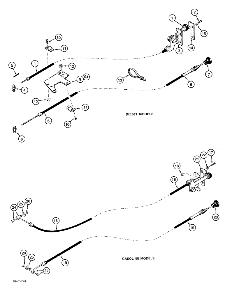 Схема запчастей Case 1818 - (3-04) - ENGINE CONTROLS, PRIOR TO P.I.N. JAF0095713 (03) - FUEL SYSTEM