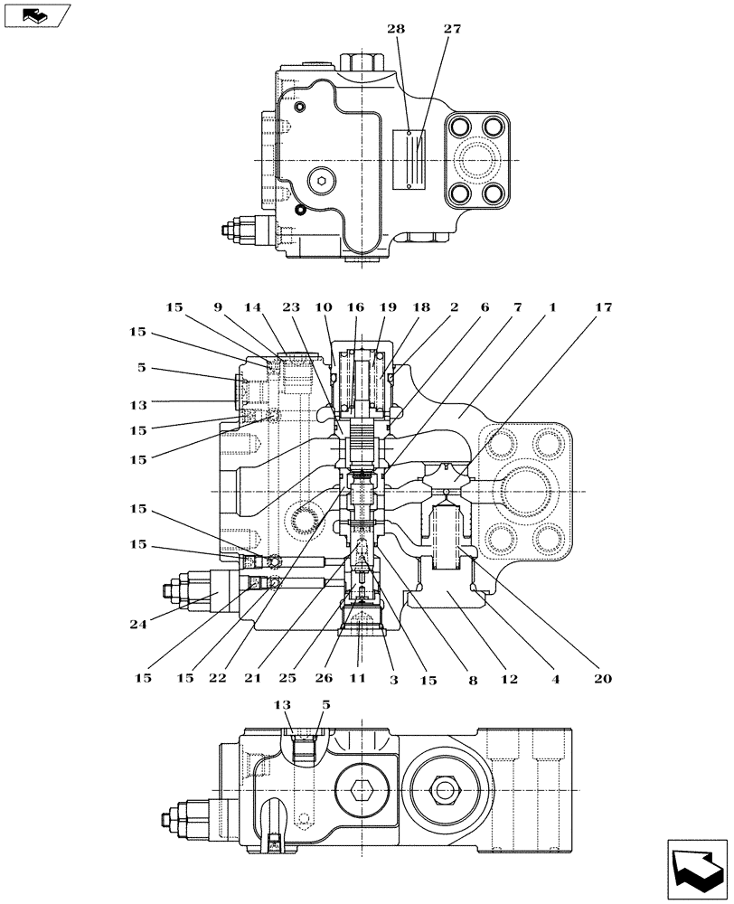 Схема запчастей Case CX235C SR - (35.350.01) - HOLDING VALVE (35) - HYDRAULIC SYSTEMS