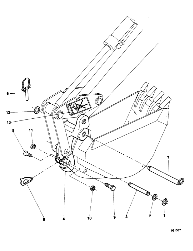 Схема запчастей Case 580G - (408) - BACKHOE - BUCKET QUICK COUPLER (09) - CHASSIS/ATTACHMENTS