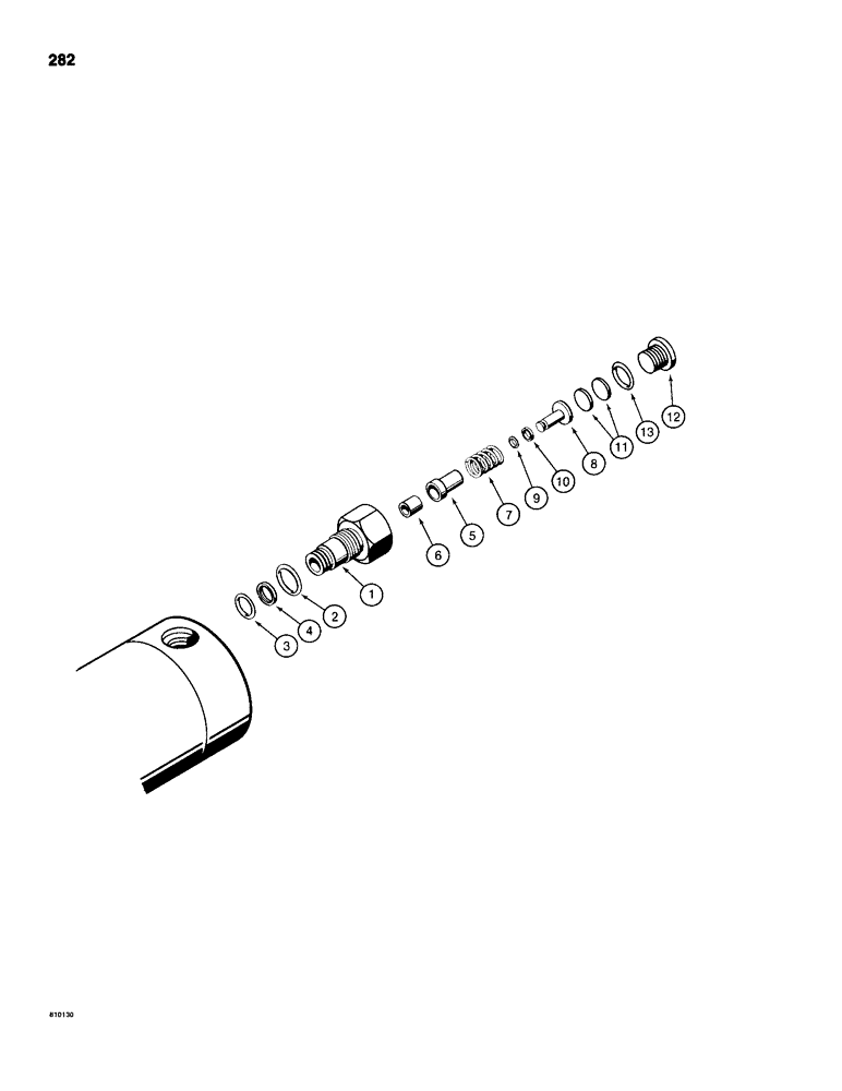 Схема запчастей Case 680H - (282) - L78723 SWING CYLINDER RELIEF (08) - HYDRAULICS