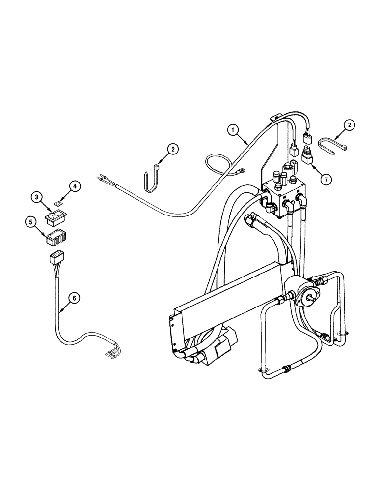 Схема запчастей Case 845 DHP - (04-58[01]) - ELECTRICAL SYSTEM - REVERSE FAN (04) - ELECTRICAL SYSTEMS