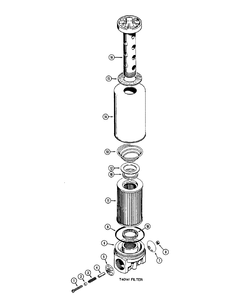 Схема запчастей Case 1500-SERIES - (076) - HYDRAULIC FILTER, 2 MOUNTING HOLES IN HEAD, (35) - HYDRAULIC SYSTEMS