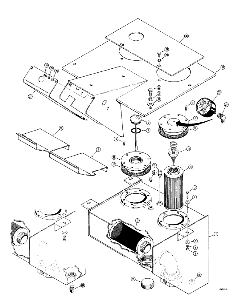 Схема запчастей Case 780 - (546) - HYDRAULIC TANK AND CONSOLE COVER (09) - CHASSIS/ATTACHMENTS