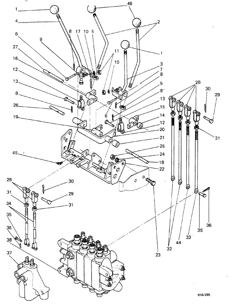 Схема запчастей Case 580F - (272) - AXIAL BACKHOE, LEVERS AND CONTROLS, VALVES (84) - BOOMS, DIPPERS & BUCKETS