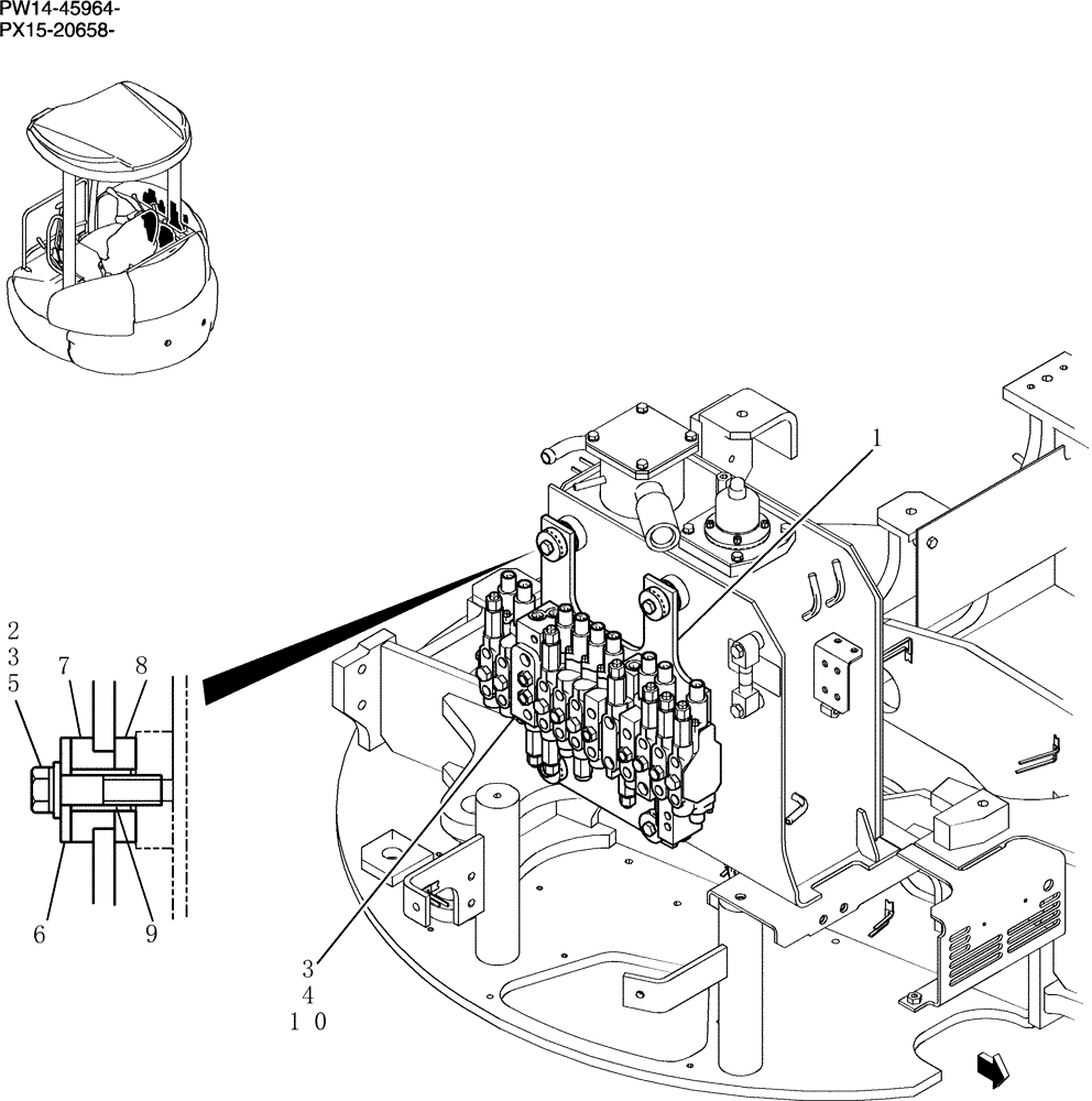 Схема запчастей Case CX31B - (080-17[1]) - VALVE INSTAL (00) - GENERAL & PICTORIAL INDEX