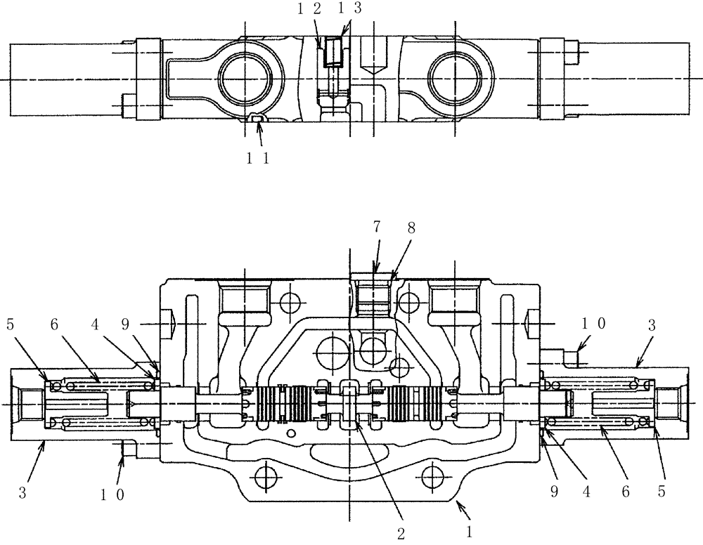 Схема запчастей Case CX50B - (HC010) - VALVE ASSEMBLY, CONTROL (TRAVEL LEFT) (35) - HYDRAULIC SYSTEMS