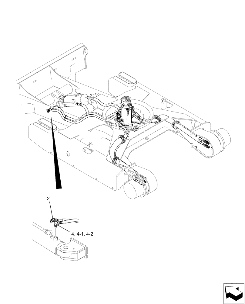 Схема запчастей Case CX31B - (02-024[00]) - HYD LINES, CYLINDER, ANGLE DOZER (35) - HYDRAULIC SYSTEMS