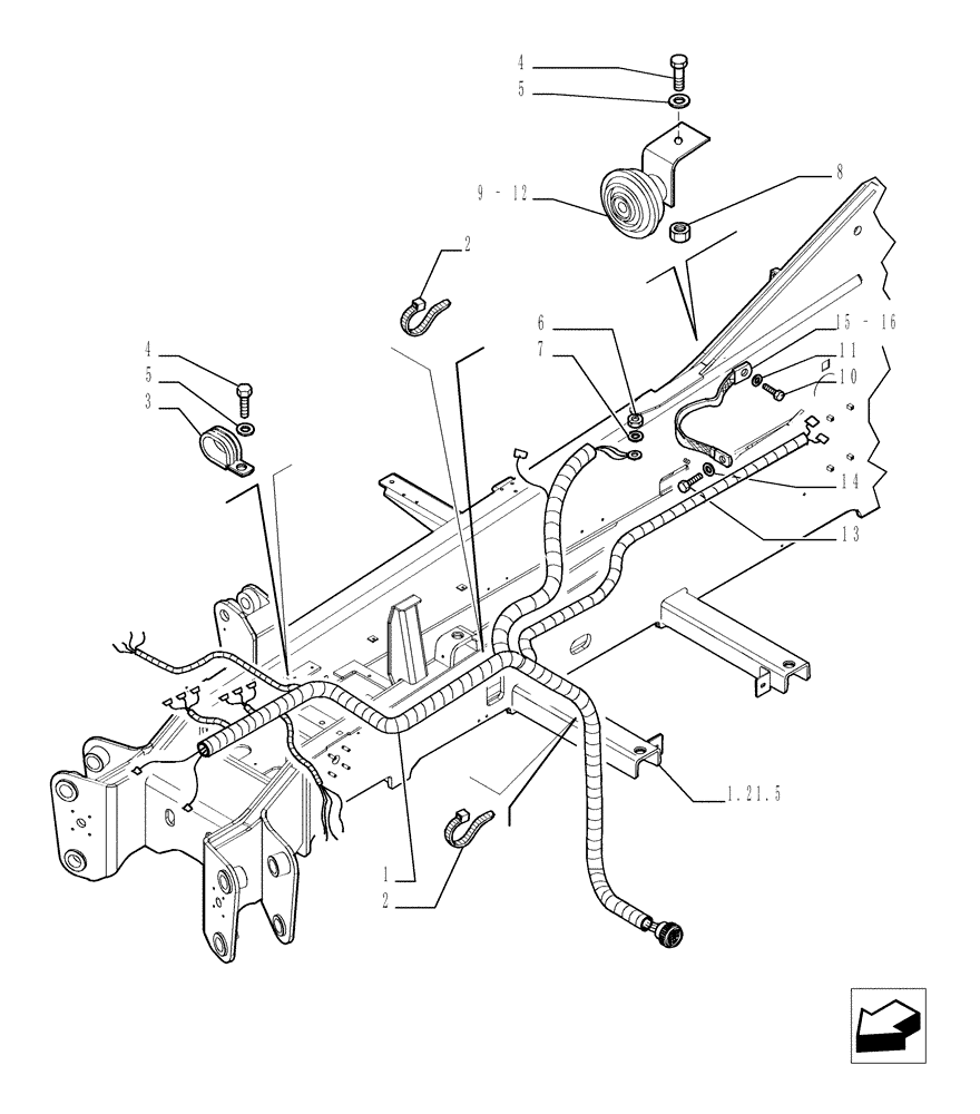 Схема запчастей Case TX1055 - (1.75.2[01]) - ELECTRIC COMPONENTS (55) - ELECTRICAL SYSTEMS