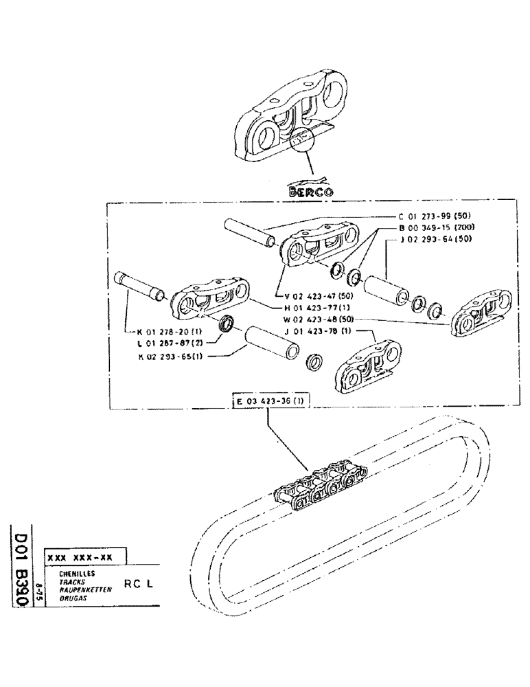 Схема запчастей Case RC200 - (040) - TRACKS 