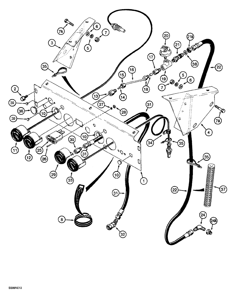 Схема запчастей Case 850G - (4-06) - INSTRUMENT PANEL AND GAUGES (06) - ELECTRICAL SYSTEMS