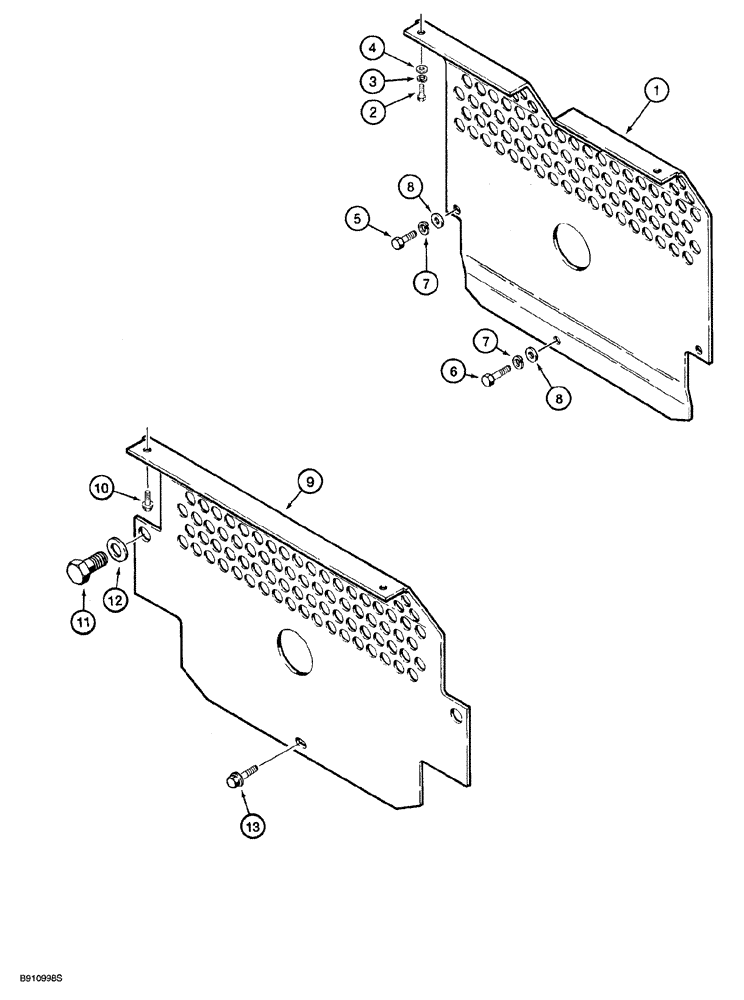 Схема запчастей Case 850G - (9-18) - REAR TRANSMISSION GUARDS (04) - UNDERCARRIAGE