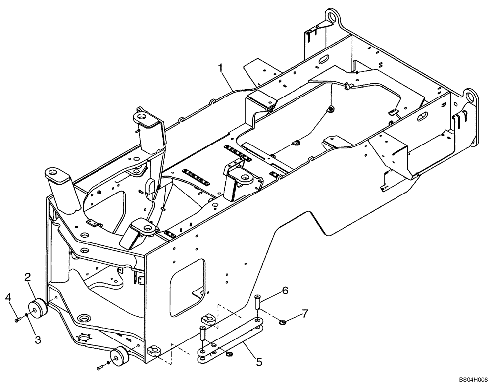 Схема запчастей Case 721D - (09-08) - FRAME, REAR (09) - CHASSIS