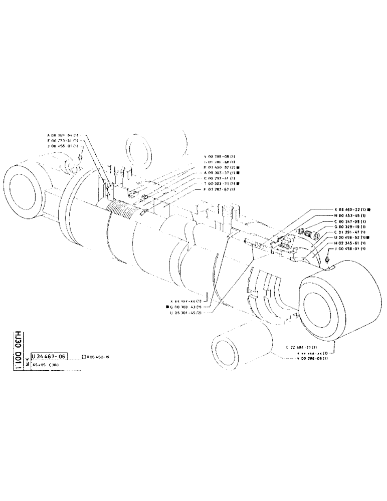 Схема запчастей Case 75P - (087) - CYLINDER 65 X 95 C 300 (07) - HYDRAULIC SYSTEM