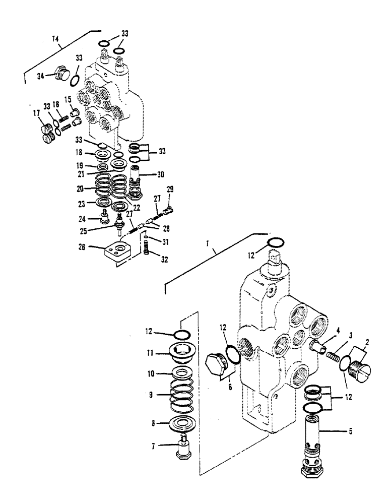 Схема запчастей Case 30 - (22) - STEERING AND BACKFILL BLADE VALVE ASSEMBLIES 