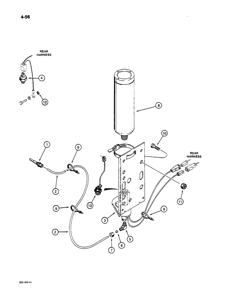 Схема запчастей Case W14C - (4-56) - COLD START SYSTEM (04) - ELECTRICAL SYSTEMS