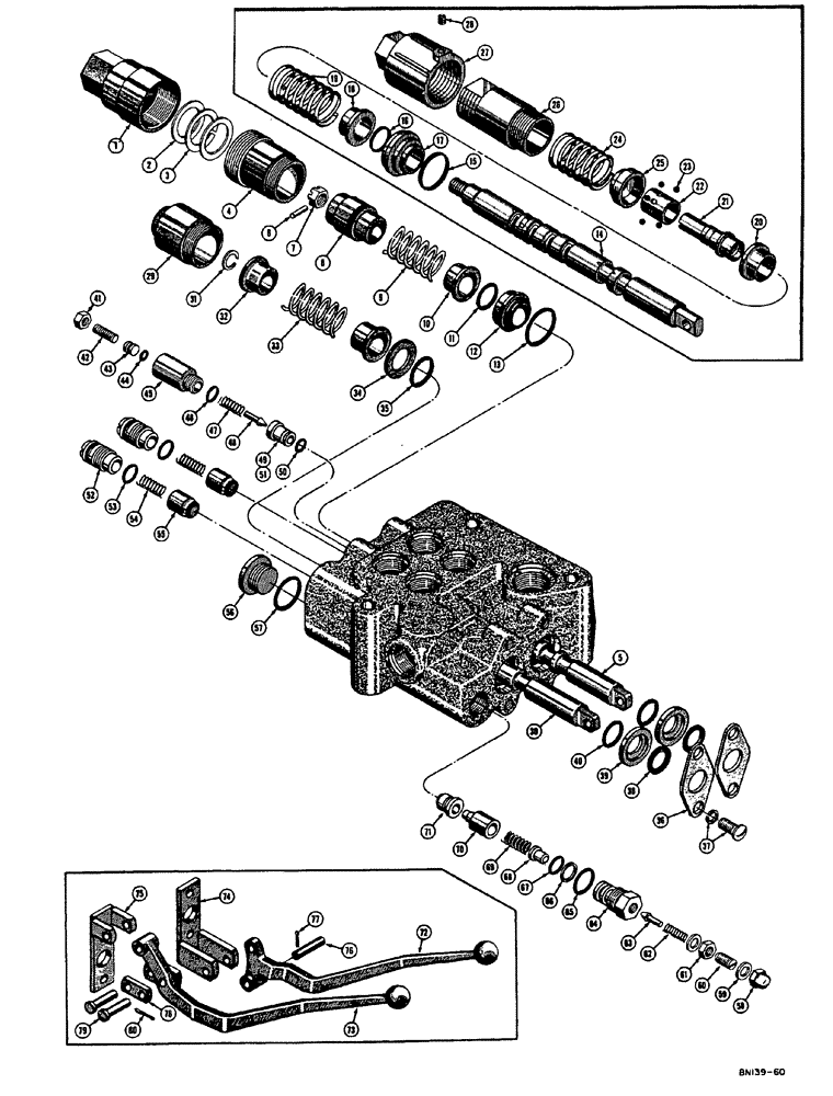 Схема запчастей Case 310E - (075) - D26491 HYDRAULIC CONTROL VALVE (07) - HYDRAULIC SYSTEM