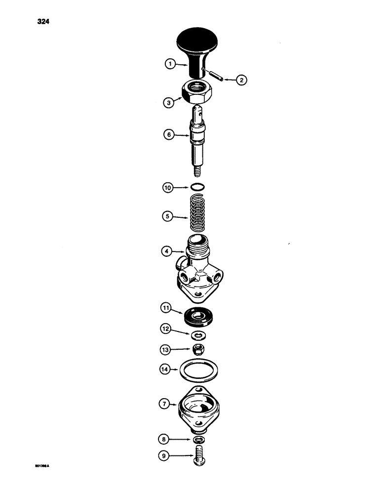 Схема запчастей Case W24C - (324) - L103834 PARKING BRAKE VALVE (07) - BRAKES