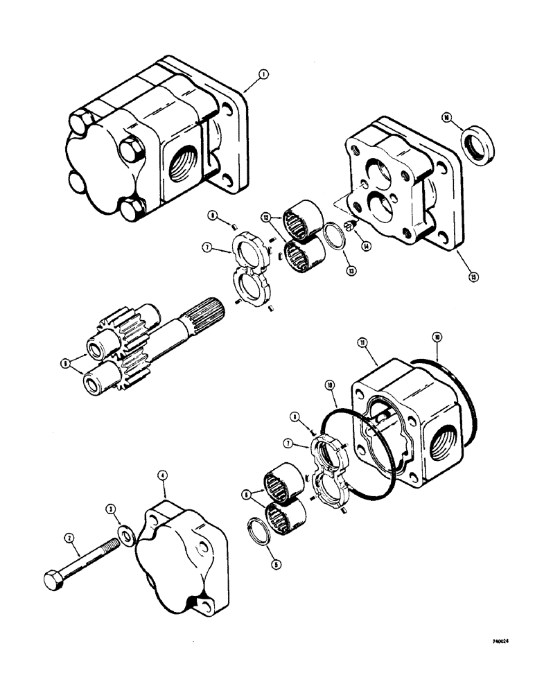 Схема запчастей Case 825 - (218) - L52703 EQUIPMENT PUMP (07) - HYDRAULIC SYSTEM