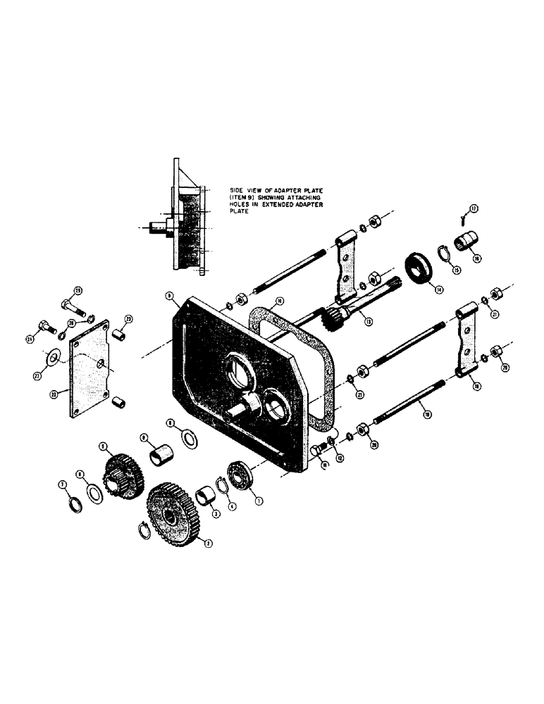 Схема запчастей Case 310C - (174) - C-3 WINCH ADAPTER (WITH EXTENDED ADAPTER PLATE) (05) - UPPERSTRUCTURE CHASSIS