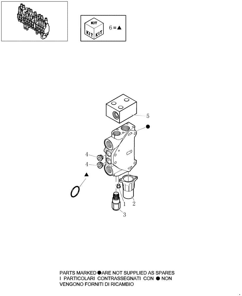 Схема запчастей Case CX27B - (1.050A[04]) - HYDRAULIC CONTROL VALVE - COMPONENTS (SUPPLY & STRAIGHT TRAVEL) (01) - Section 1